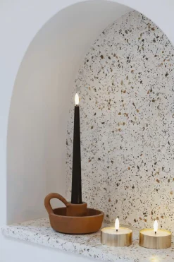 Moods & More Stearinlys|Led Stearinlys > Fyrfadslys m. Smelteeffekt LED Ø6,3xH2,5 cm,