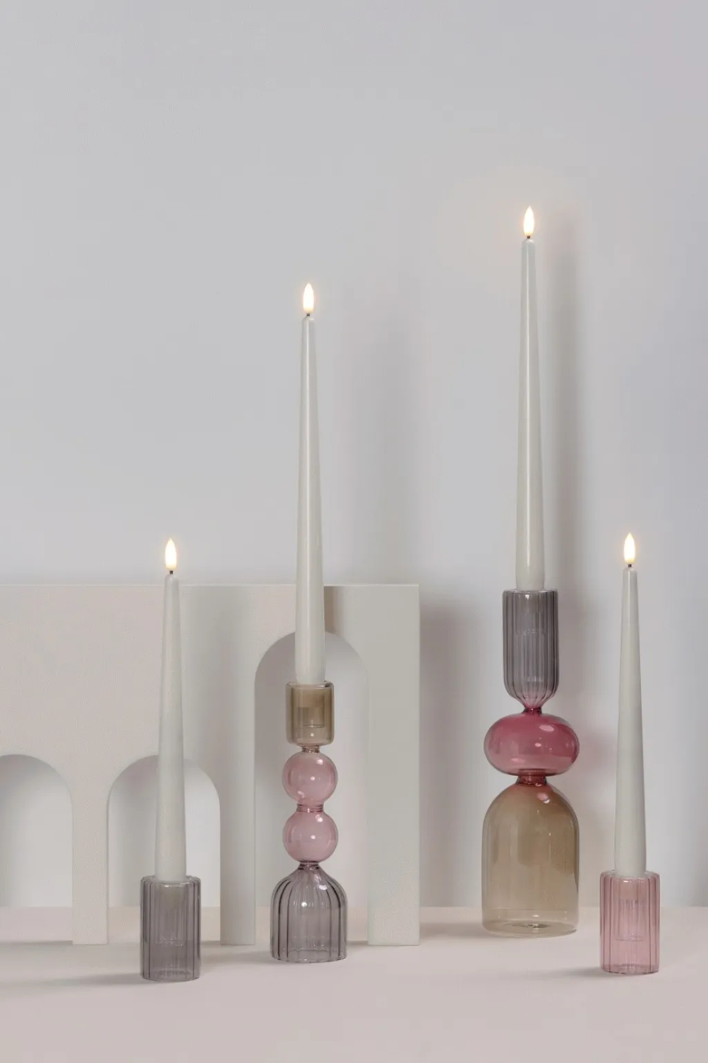 Moods & More Lysestager > Lima Lysestage 2 stk. H7,5 cm, Vintage Rose