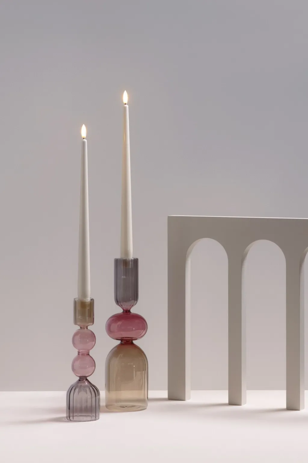 Moods & More Lysestager > Medelin Lysestage H21 cm, Multi-colour