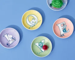Børn Moomin Arabia Desserttallerkener|Børnetallerkener > Mumi ABC Minitallerken 10,5 cm,