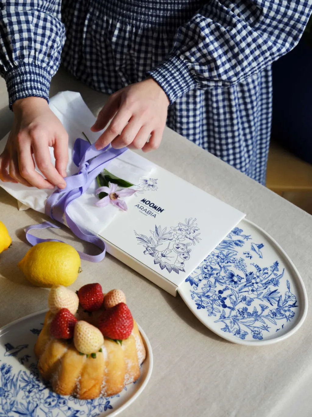 Clearance Mumi Haru Serveringsfad 17 cm, Blå Spisestue|Fade