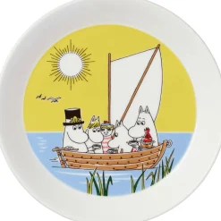 Best Moomin Arabia Mumi Tallerkensæt 19 cm, Lejrbål & Sejlads
