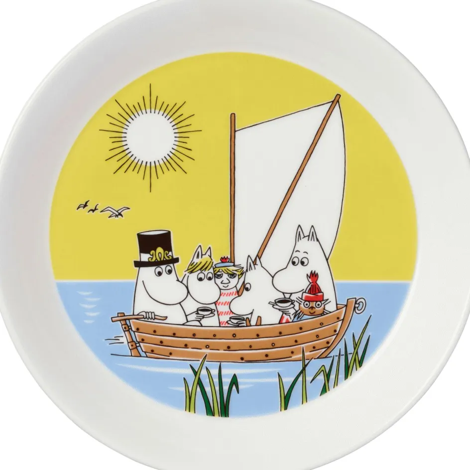 Best Moomin Arabia Mumi Tallerkensæt 19 cm, Lejrbål & Sejlads