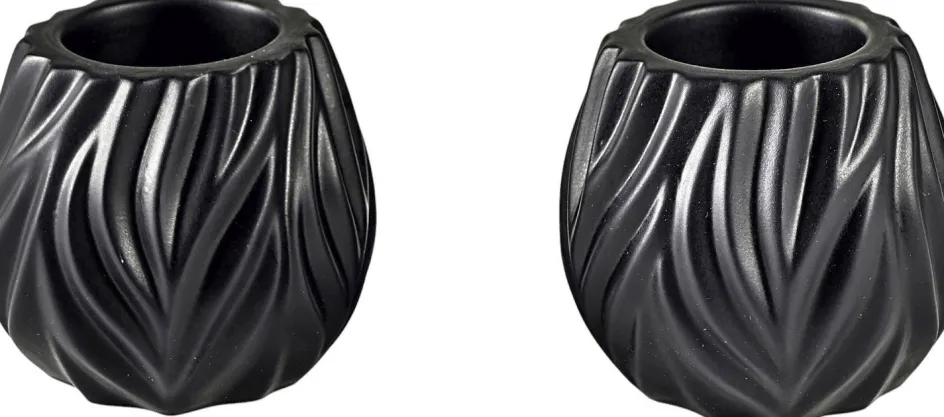 Outlet Morsø Flame Fyrfadsstage 2 stk. H6,8 cm, Sort