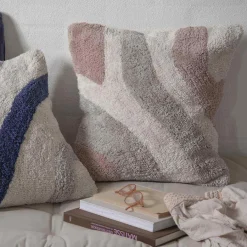 MOUD Home Flow Pudebetræk 50x50 cm, Beige/Grå/Brun