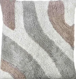 MOUD Home Flow Pudebetræk 50x50 cm, Beige/Grå/Brun