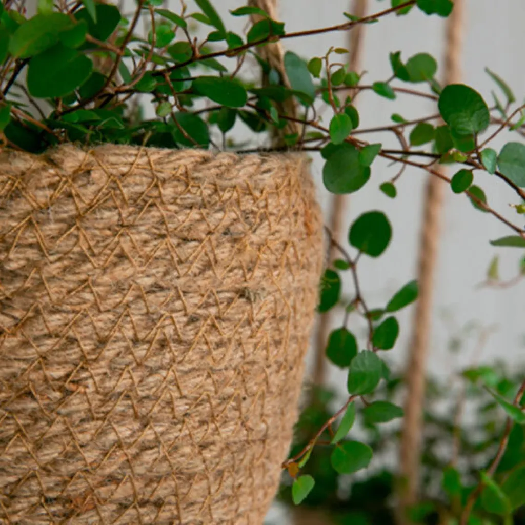 MOUD Home Stue|Urtepotter Og Krukker > Jute Hængepotte H16 cm, Natur