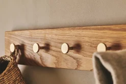 Clearance MOUD Home Oak Knagerække , Eg/Messing