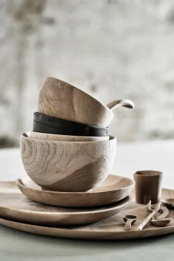 Clearance Base Skål Ø15 cm, Teak Skåle|Spisestue