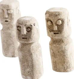 Discount Ray Skulptur 3 stk. 15 cm, Sandsten Stue|Træfigurer Og Figurer