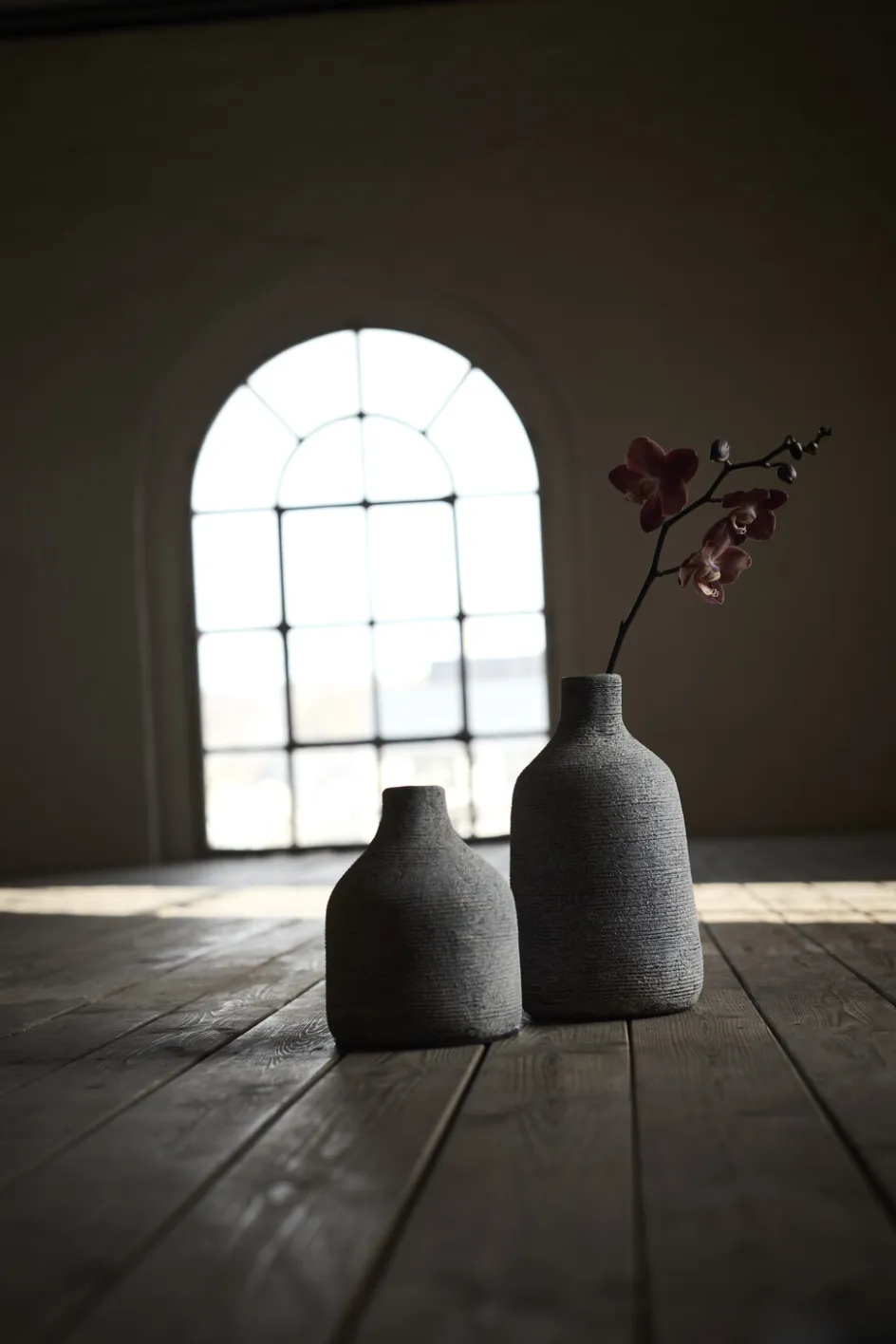 New Muubs Stain Vase H, Gråbrun