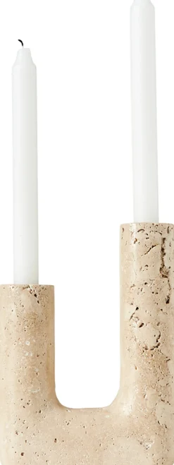 Clearance Muubs Minerva Lysestage H20 cm, Travertine