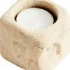 Muubs Lysestager > Ray Lysestage H5,5 cm, Sandsten