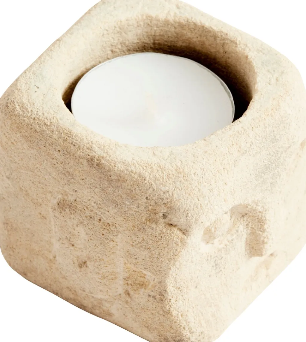 Muubs Lysestager > Ray Lysestage H5,5 cm, Sandsten