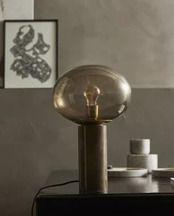 Nordal Bes Bordlampe H45 cm, Røgfarvet/Brun
