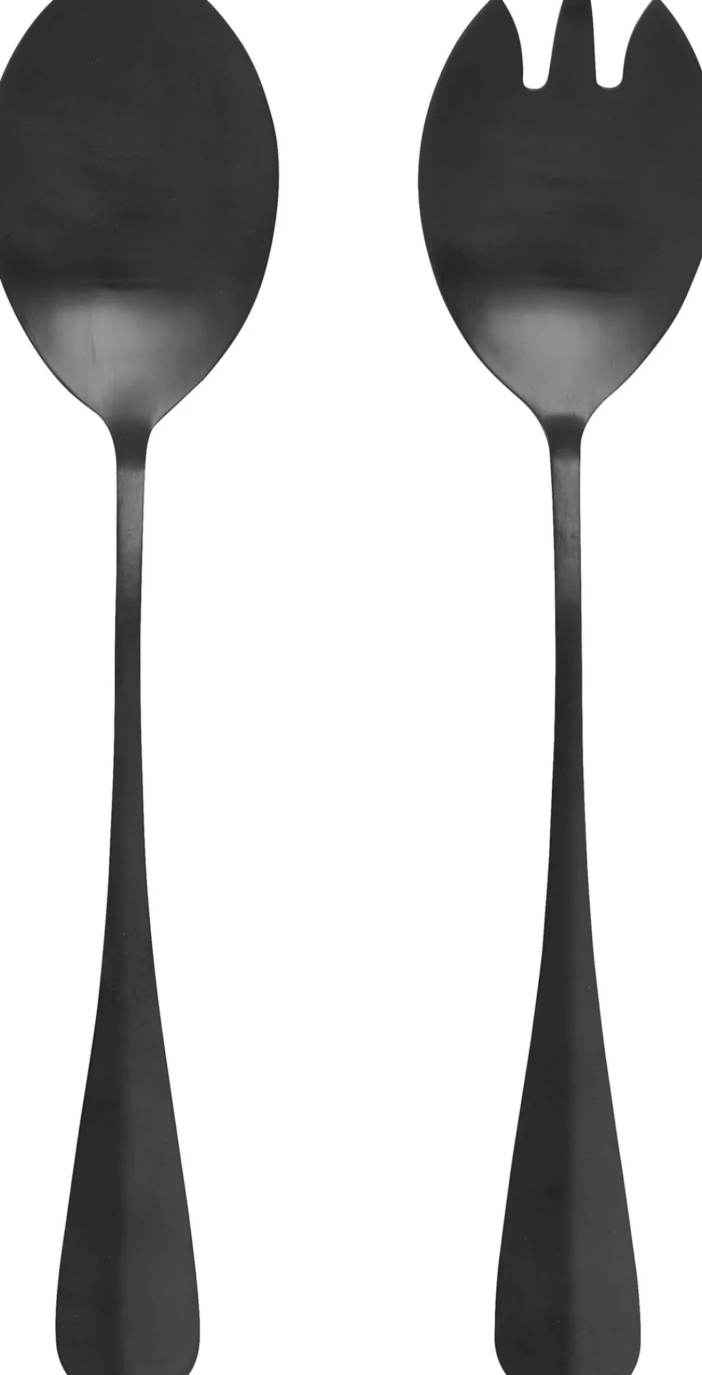 Outlet Black Salatbestik 2 Dele, Mat Sort Serveringsbestik