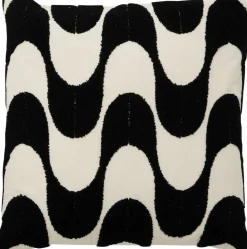 Hot Nordal Coxa Pudebetræk 48x48 cm, Råhvid/Sort