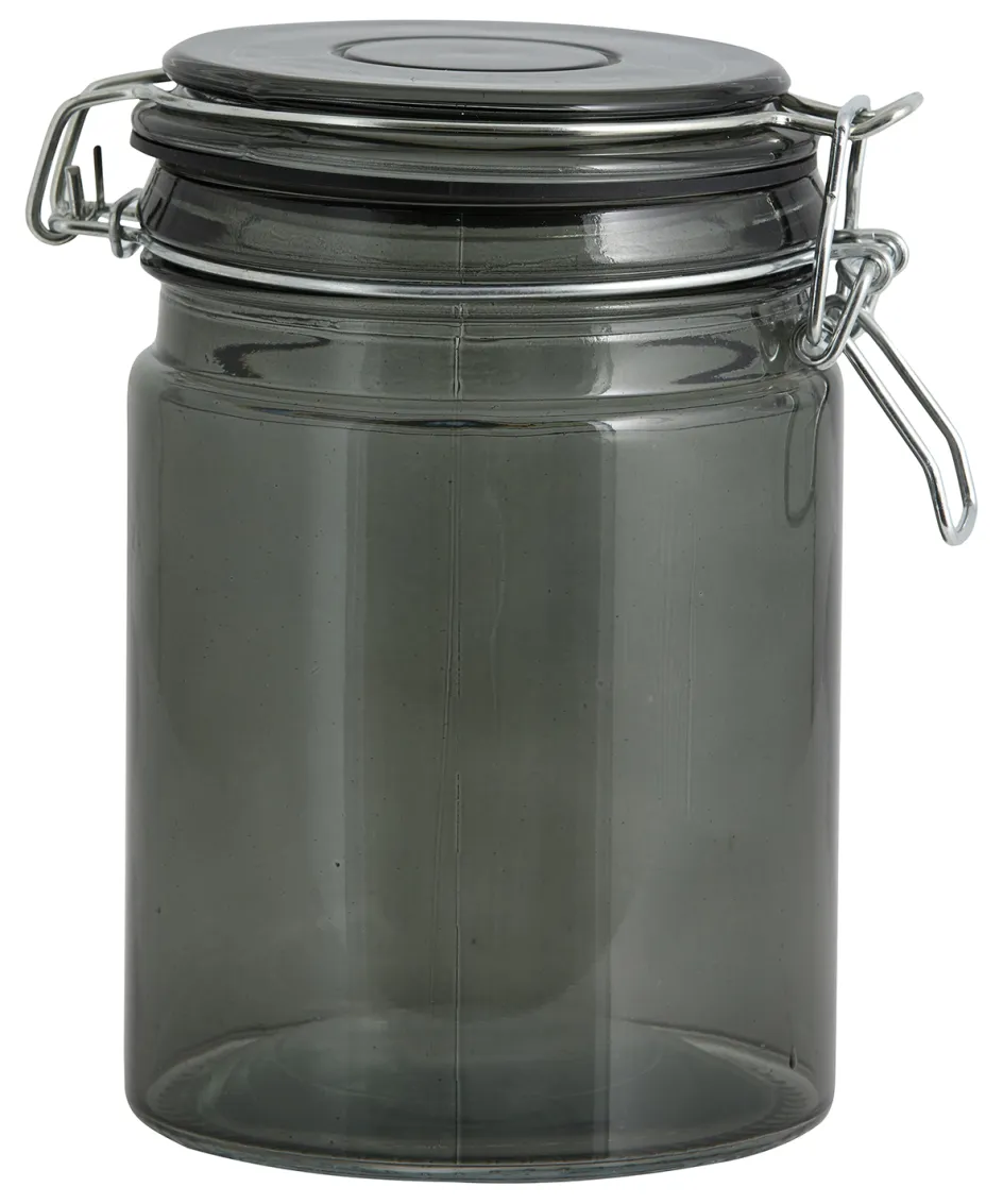 New Nordal Pear Opbevaringsglas , Røgfarvet
