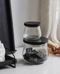Best Nordal Plumsi Opbevaringsglas H, Glas/Bambus