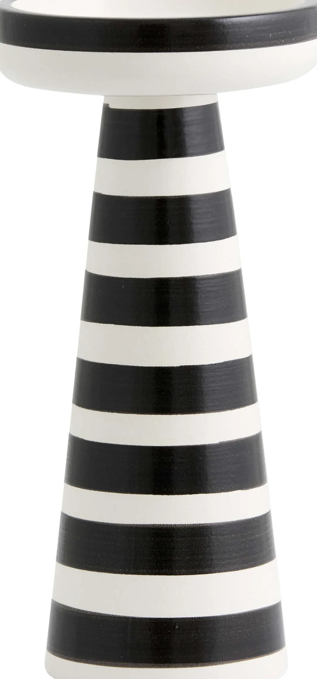 Nordal Lysestager > Cumo Lysestage H18,5 cm, Sort/Hvid