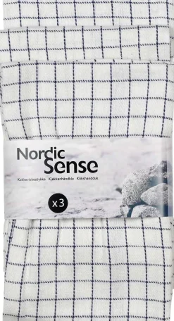 Nordic Sense Køkkentekstiler > Kokkeviskestykker 3 stk, Blå