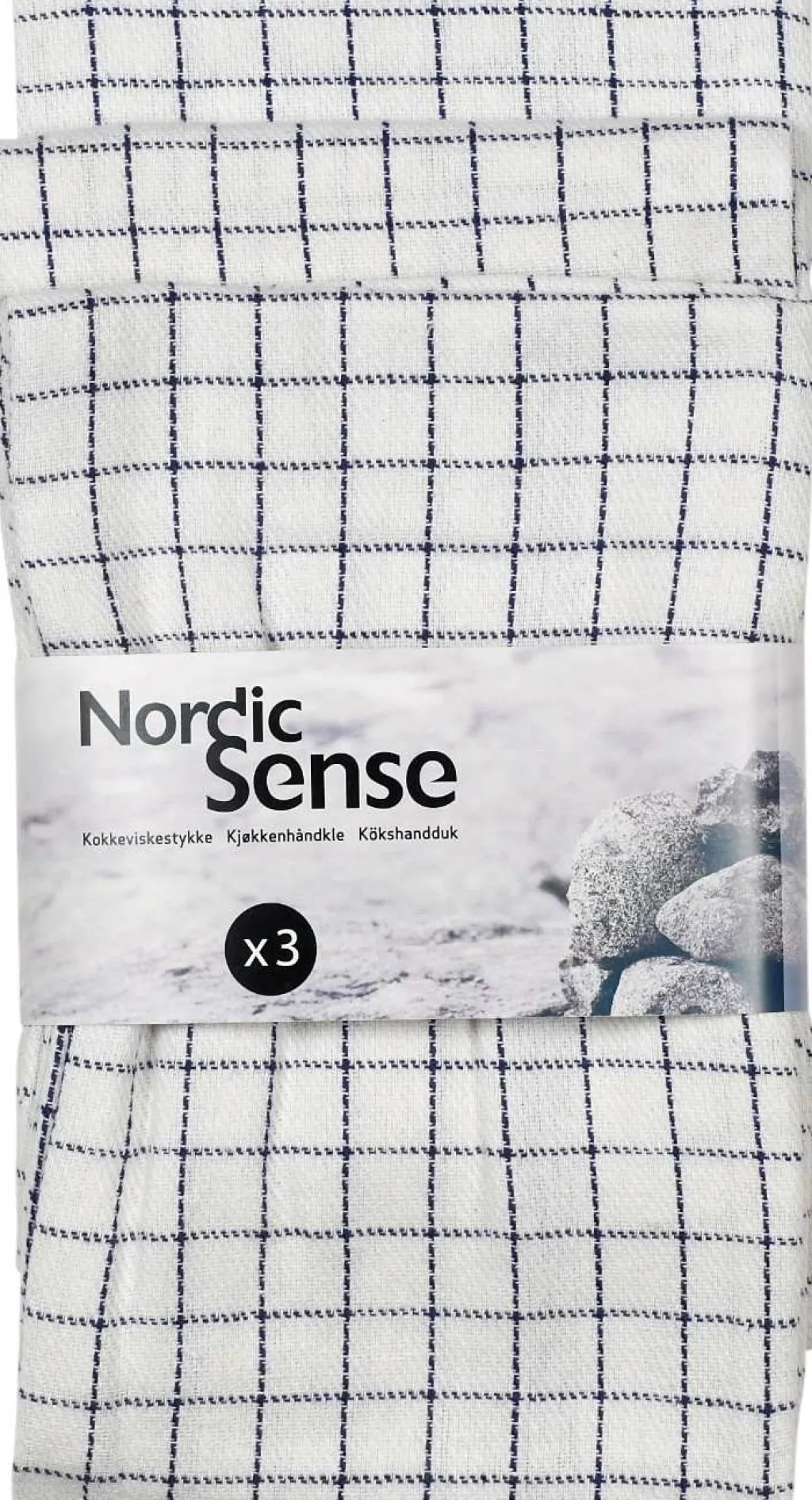 Nordic Sense Køkkentekstiler > Kokkeviskestykker 3 stk, Blå