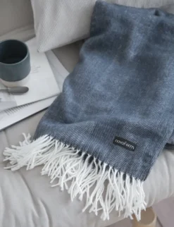 Skagen Plaid 130x170 cm, Mørkeblå Uderum|Plaider Og Tæpper