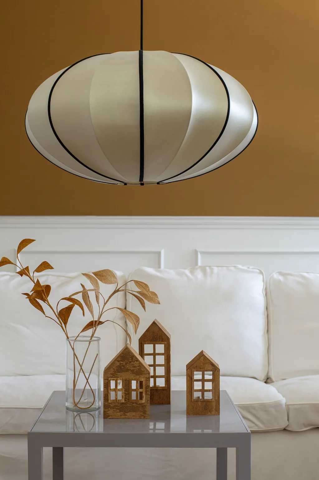 Outlet Indochina Classic Lampeskærm Pumpkin Ø65 cm, Kit/Sort Børn Lamper Til Soveværelset|Lamper Til Børneværelset
