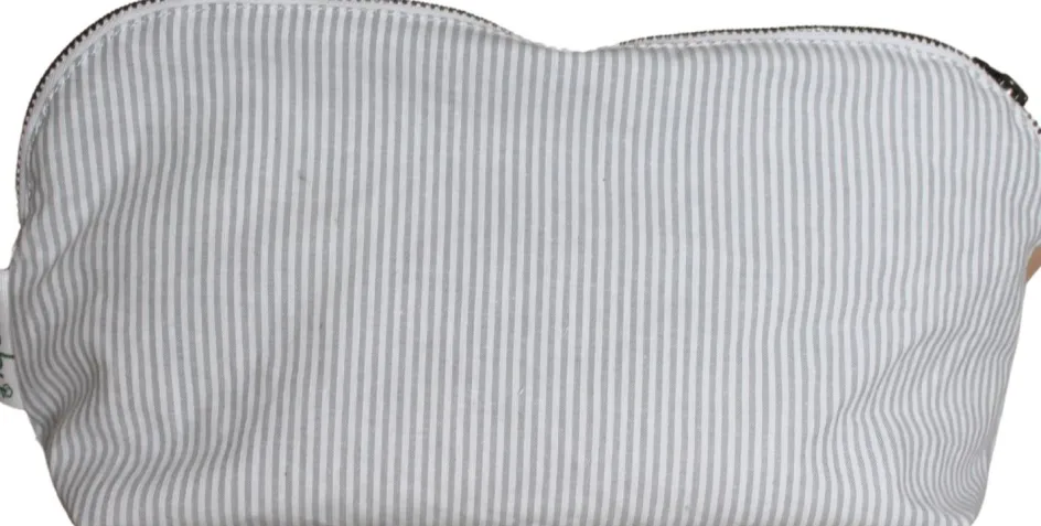 Discount OMHU Mini Strib Makeuppung 24x15 cm, Lys Grå