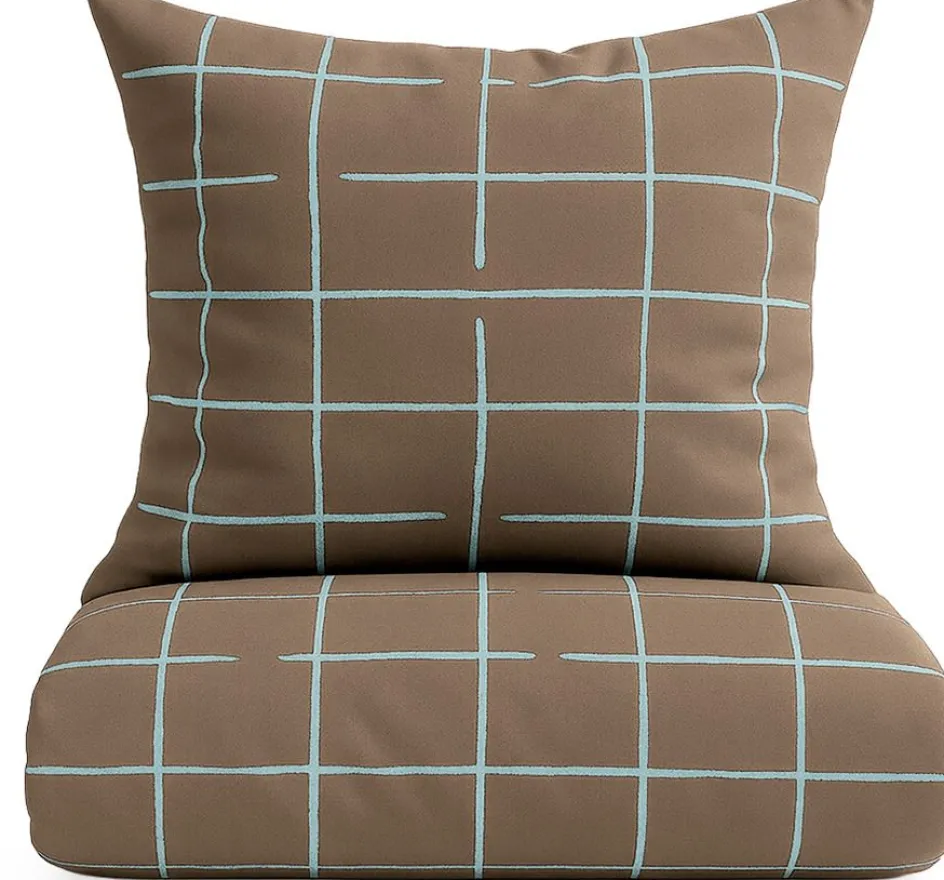 Outlet OMHU x Mads Barfod Wave Grid Sengetøj , Taupe