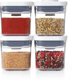 Hot OXO Good Grips Mini POP Opbevaringsbøtte 4 stk. 0,2 L, Transparent Hvid