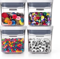Hot OXO Good Grips Mini POP Opbevaringsbøtte 4 stk. 0,2 L, Transparent Hvid