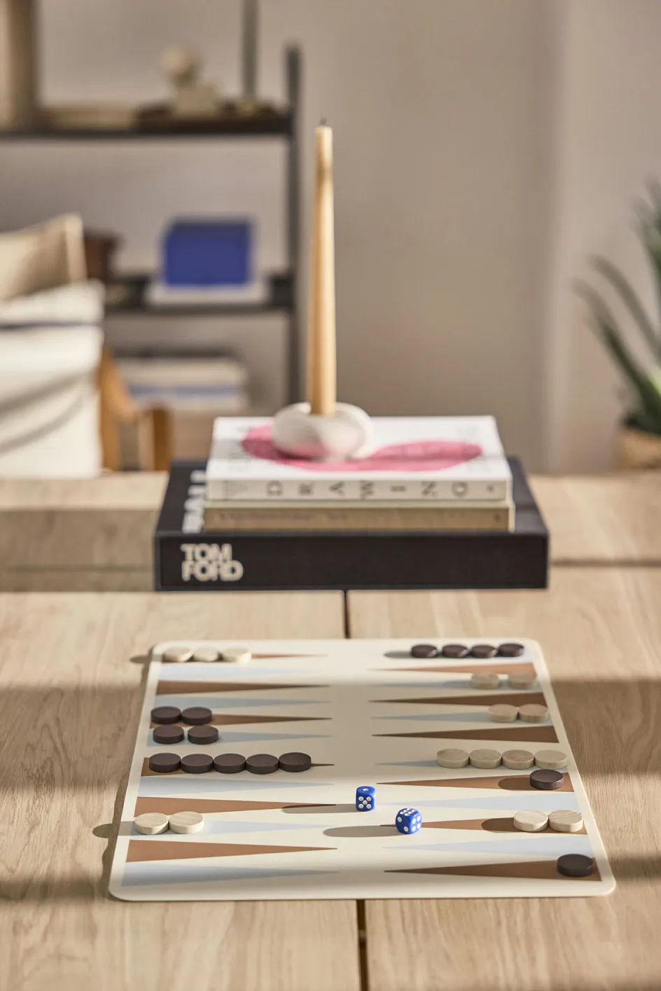 Hot OYOY Backgammon 33,5x49 cm, Caramel/Blå