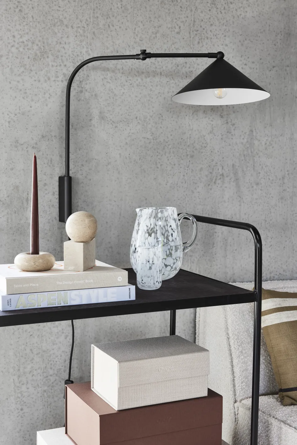 Outlet OYOY Kasa Væglampe 60 cm, Sort