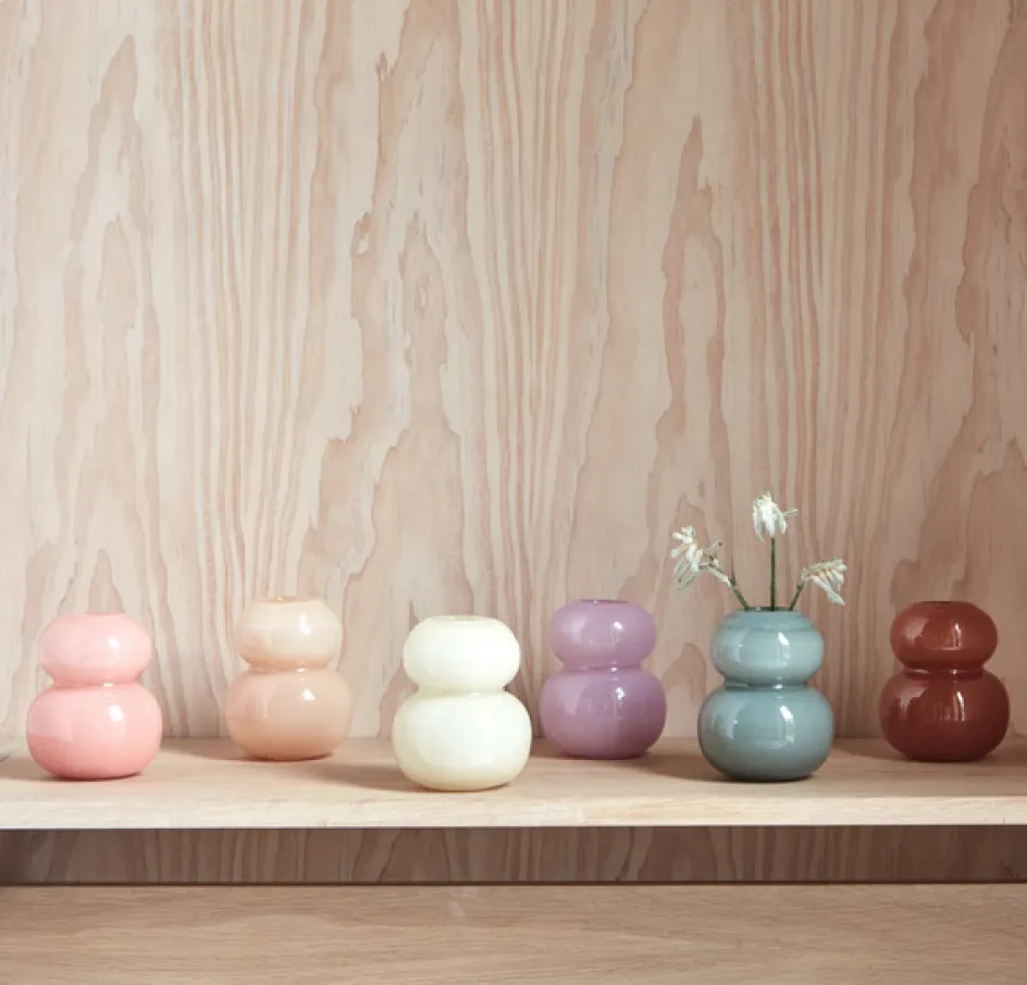 OYOY Lasi Vase H12,5 cm, Nutmeg