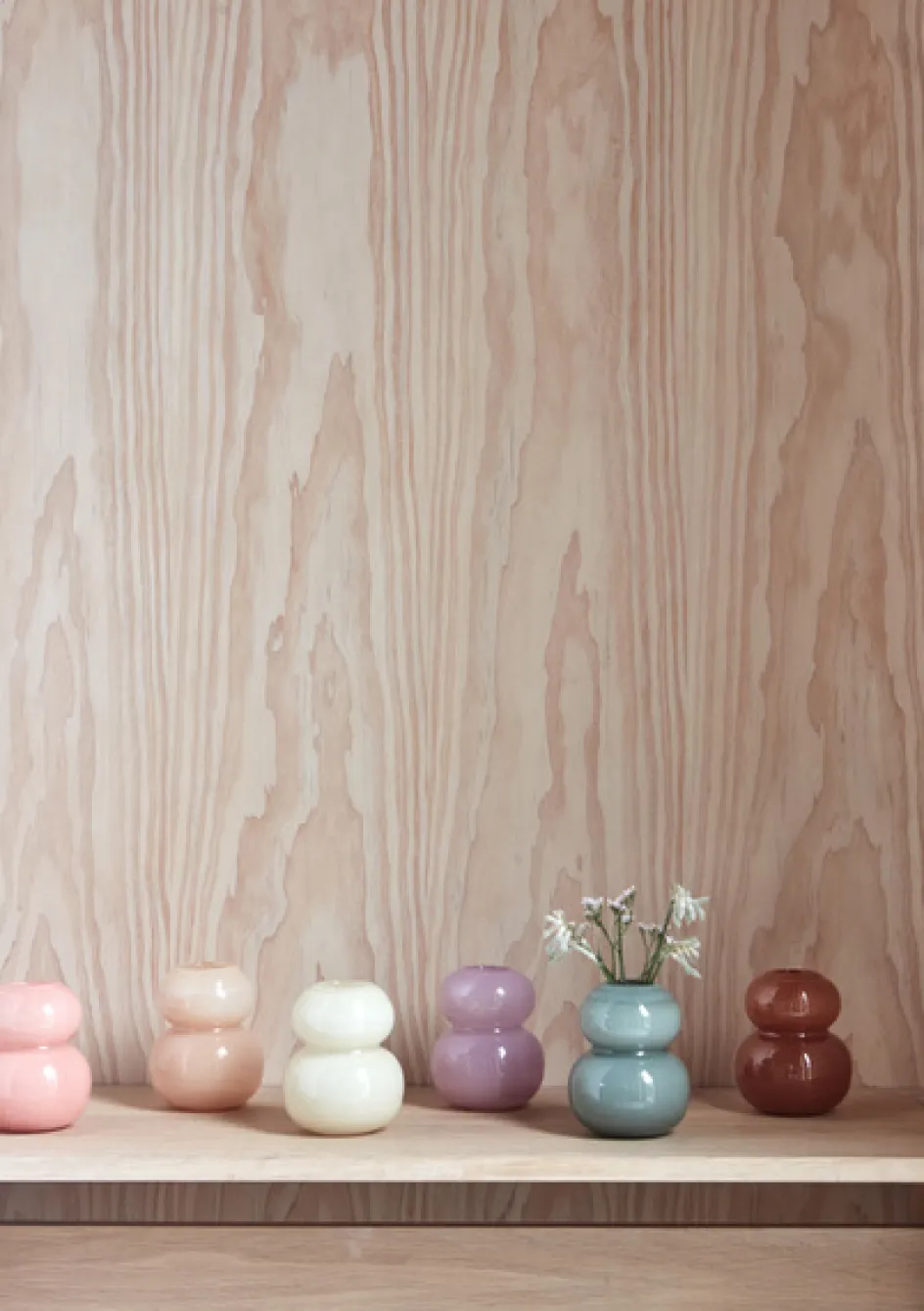 OYOY Lasi Vase H12,5 cm, Nutmeg