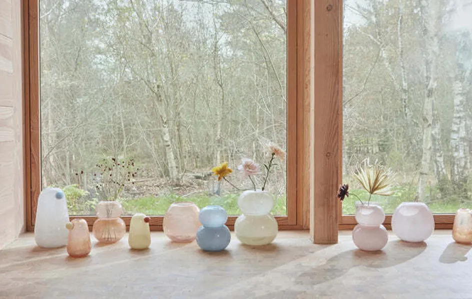 Discount OYOY Lasi Vase H, Taupe