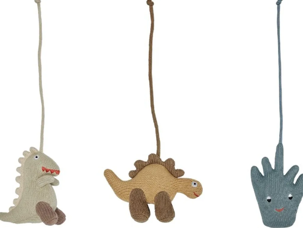 Børn OYOY Mini Musikuroer Og Aktivitetsophæng|Børneværelse > Dino Legetøj, Beige/Saffron/Aqua Blue