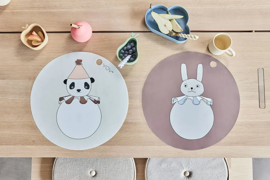 Outlet Dækkeserviet Pompom Kanin Ø39 cm, Clay Dækkeservietter