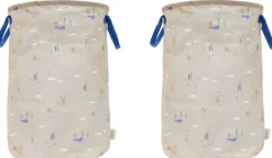 Børn OYOY Mini Opbevaring Til Børneværelset|Børneværelse > Foxy Opbevaringskurv H, Beige/Blå