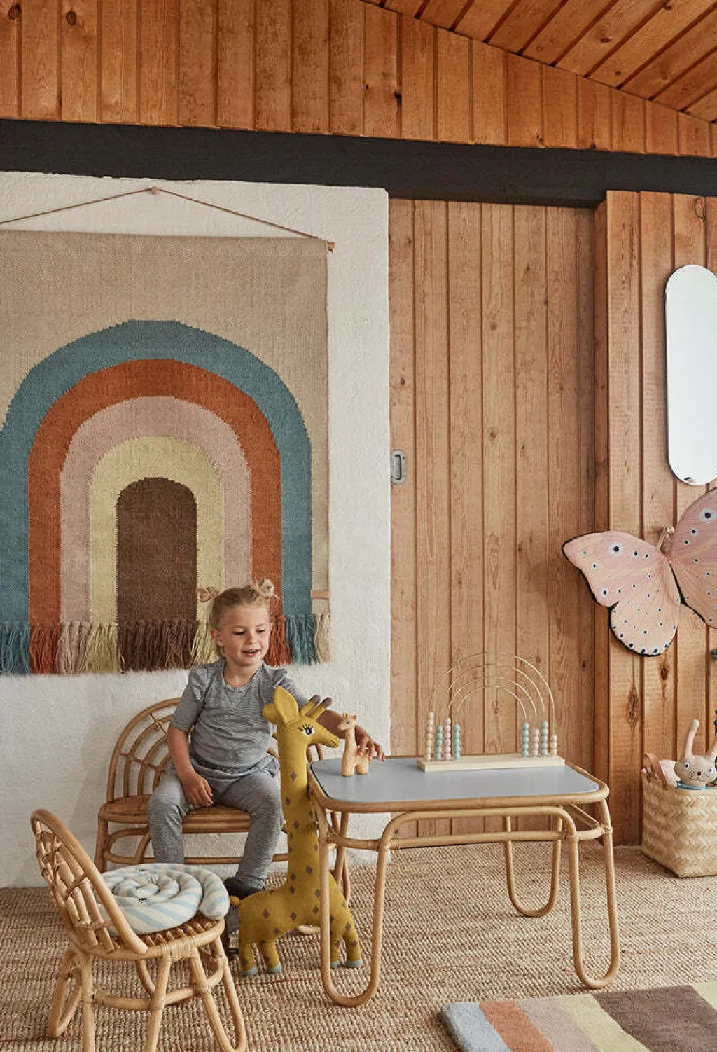 Børn OYOY Mini Tøjdyr Og Nusseklude > Giraffen Noah 64 cm, Curry