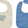 Børn OYOY Mini Hagesmække Og Savlesmække|Hagesmække > Hagesmæk Erik Elefant 2 stk. 34 cm, Beige