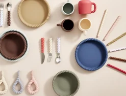 Outlet OYOY Mini Mellow Tallerken og Skål 2 stk, Blue/Olive