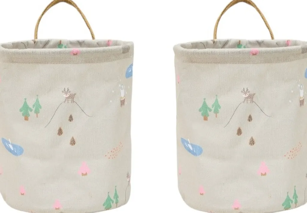 Børn OYOY Mini Opbevaring Til Børneværelset|Børneværelse > Opbevaringskurv 2 stk. H22 cm, Beige