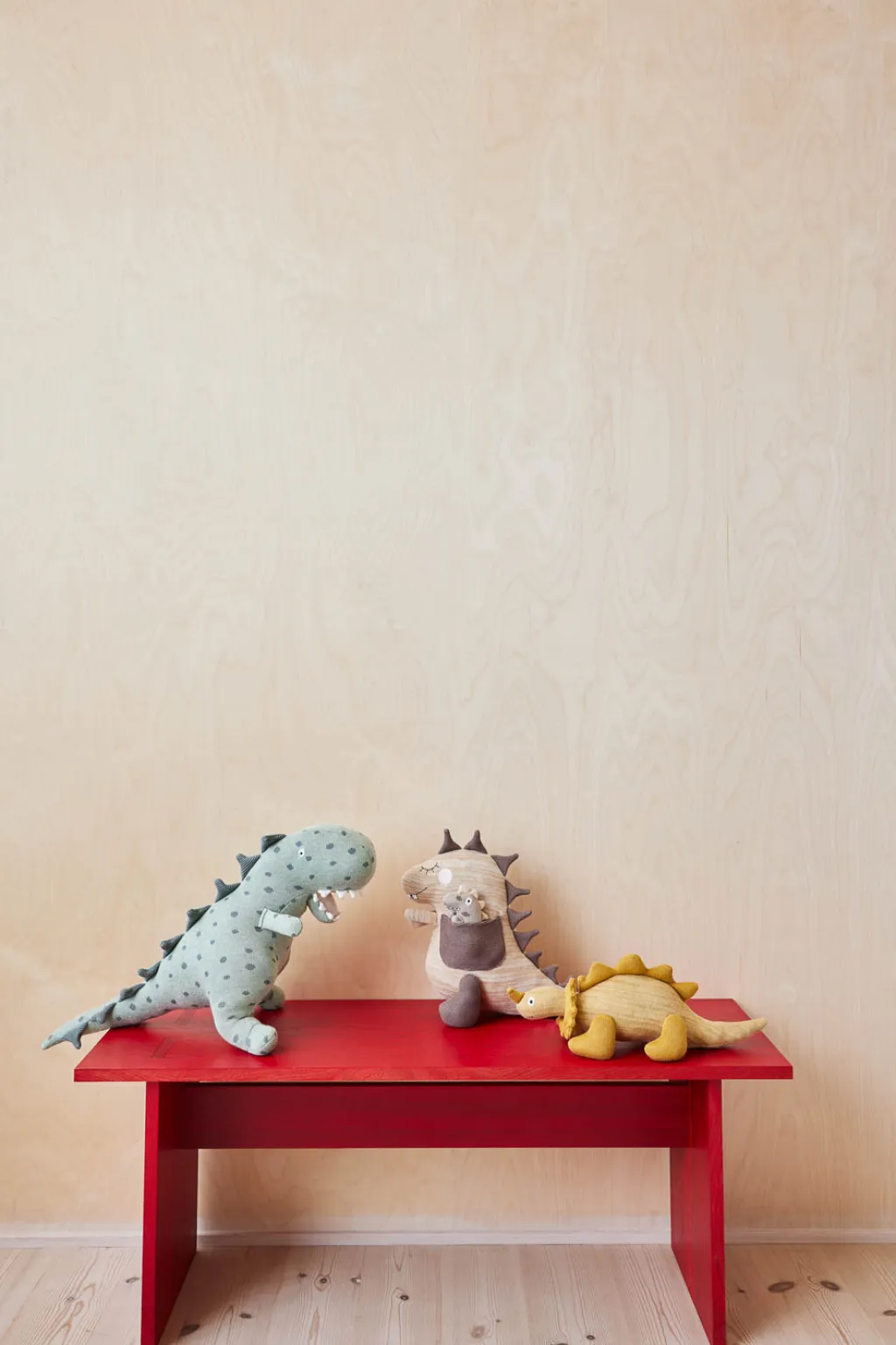 Børn OYOY Mini Tøjdyr Og Nusseklude > Tøjdyr Dinosaur Dina & Bobo, Beige