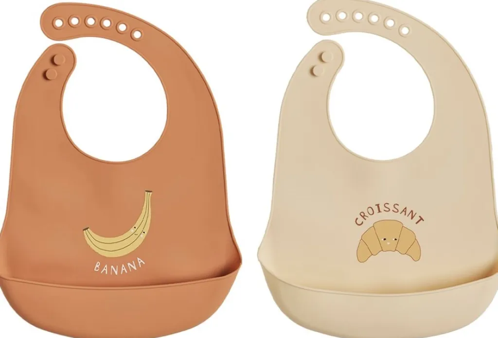 Børn OYOY Mini Hagesmække Og Savlesmække|Hagesmække > Yummy Hagesmæk 2 stk. 27x19 cm,