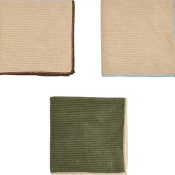 Online OYOY Mundus Microfiberklude 3 stk. 30x30 cm, Caramel/Olive