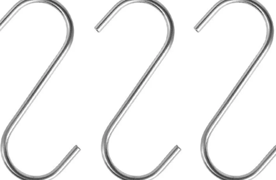 New OYOY Pieni S-Krog 3 stk. 10 cm, Chrome Silver
