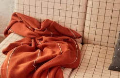 Hot Rivi Living Plaid 134x184 cm, Nutmeg Uderum|Plaider Og Tæpper