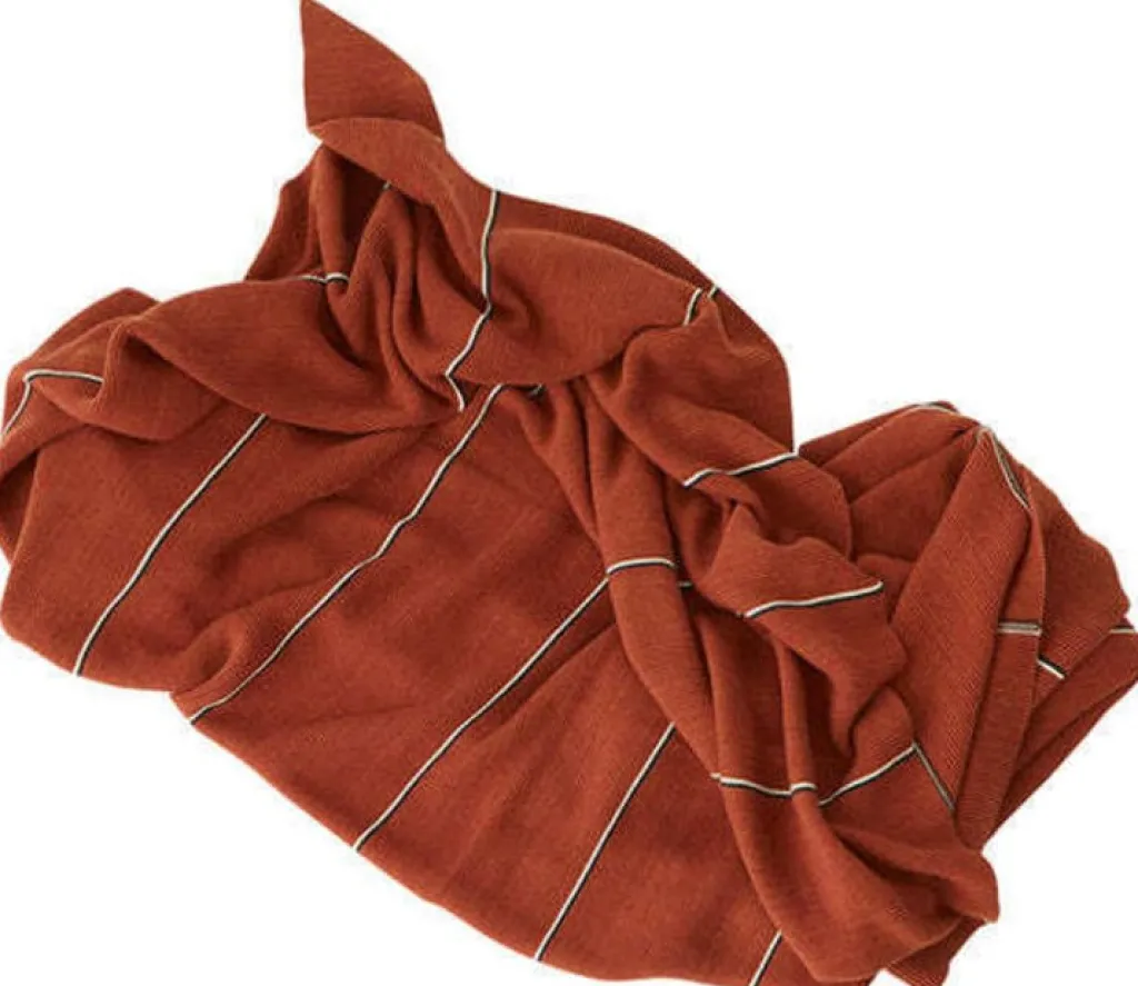 Hot Rivi Living Plaid 134x184 cm, Nutmeg Uderum|Plaider Og Tæpper